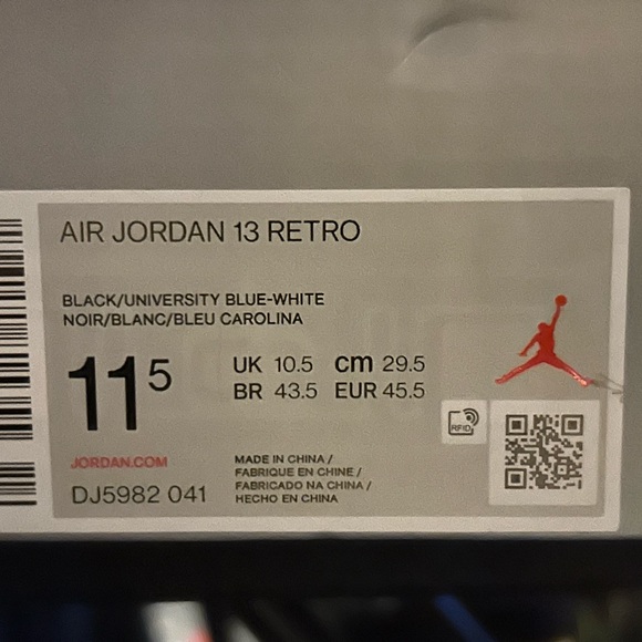 Air Jordan 13 Retro 'Black University Blue' - Picture 7 of 8